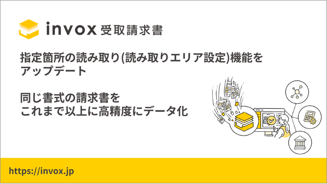 「invox受取請求書」が指定箇所の読み取り(読み取りエリア設定)機能をアップデート