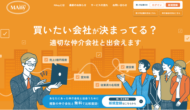 “本当に買いたい案件”と出会える!M&Aマッチングの新常識『買い手企業版MAny』公開