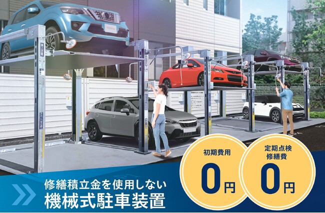 日栄インテック、機械式駐車装置「地上２段昇降式」にて、「フルメンテナンス付きリース」のサービスを開始