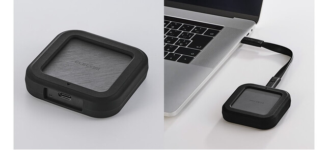 USB 40Gbps対応の高速データ転送！シリコンカバーで本体をやさしく保護する、コンパクトな外付けポータブルSSDを新発売