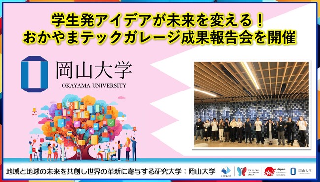 【岡山大学】学生発アイデアが未来を変える!おかやまテックガレージ成果報告会を開催