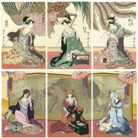 『エヴァンゲリオン』ヒロインが浮世絵美人画に転生！「エヴァ・ジャポニズム」第一弾として、美人画の巨匠・歌麿の名作をモチーフにした浮世絵『箱根八里美人三画揃』の販売を開始