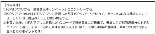 KIPSアプリ会員様限定！運賃還元キャンペーンを実施