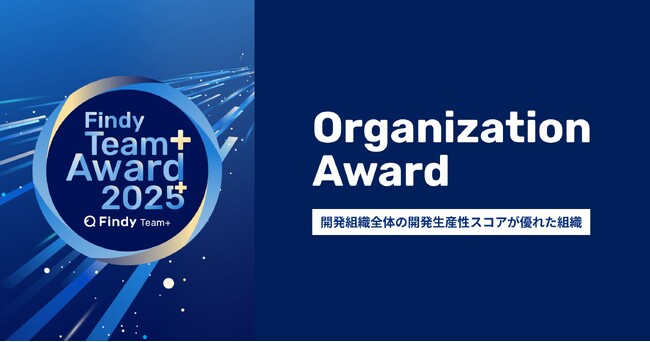 ディップ株式会社、Findy Team+ Award 2025 を受賞エンジニア組織の開発生産性が優れた企業として選出されました