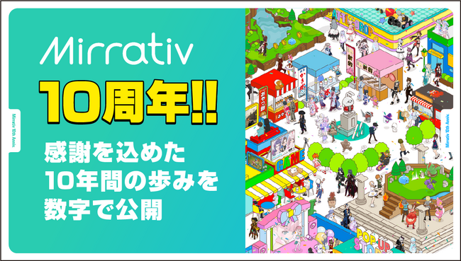 Mirrativ（ミラティブ）10周年！感謝を込めた10年間の歩みを数字で公開