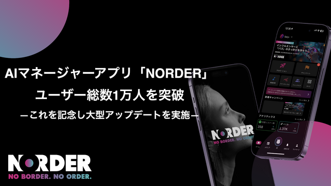 アーティスト支援アプリ「NORDER」ユーザー総数1万人を突破