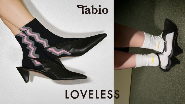 初コラボレーション！Tabio×LOVELESSのソックスが登場