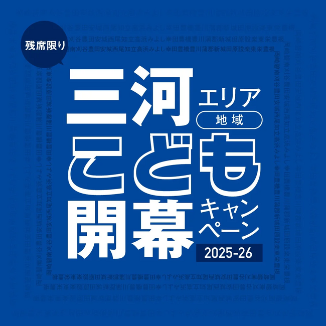 \500円で観戦できる!/三河地域こども開幕キャンペーン!