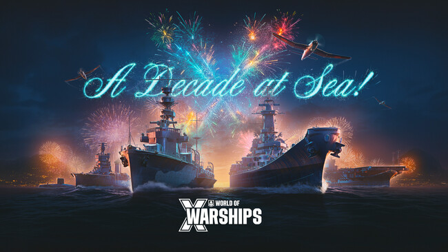 『World of Warships』10周年記念アップデートで過去最大規模のお祝いイベントを開催！戦功ボーナスやエリートコンテナから、ドイツ巡洋艦の新ブランチなど充実のコンテンツと新要素が登場！