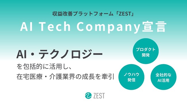 ゼストが「AI Tech Company」として在宅医療・介護業界の変革を宣言！