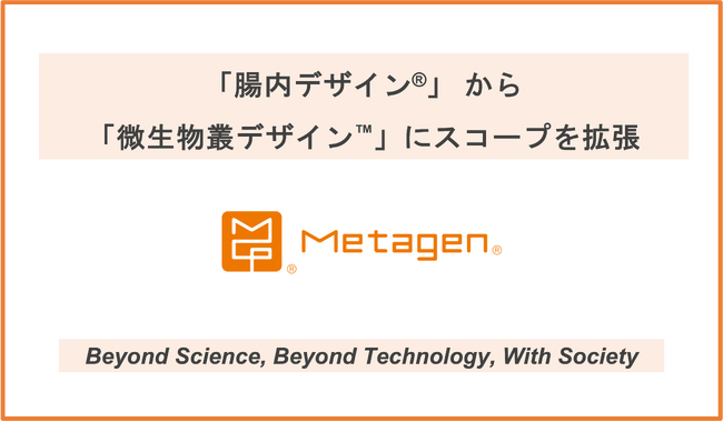 「腸内デザイン(R)︎」を拡張し、病気ゼロに向かう新スコープとしてあらゆる微生物叢を制御する「微生物叢デザイン(TM)」に向けた研究・事業に着手