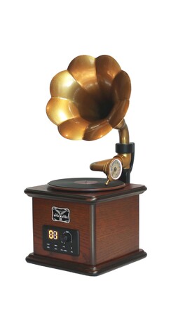 昭和100年メモリアル企画 日本コロムビアの名曲50曲内蔵の蓄音器型プリセットプレイヤー 「昭和レトロフォン～東京ブギウギモデル～」 2025年9月3日(水)より全国発売決定