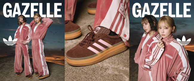 重盛さと美×礒部希帆が秋冬トレンドのベロア素材セットアップ＆厚底スニーカーを着こなすadidas Originals秋のスタイルキャンペーン9月4日(木)より全国のABC-MARTでキャンペーン開始