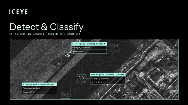 世界最大級の小型SAR衛星コンステレーションで防衛・防災を支援する「ICEYE」、AI自動検知・識別システム「Detect & Classify」提供開始