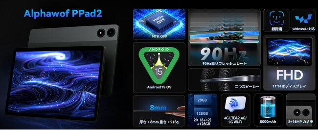 【楽天SS限定セール】Alphawolf人気タブレットが最大63% OFF！楽天スーパーセールでスマート生活を始めよう！