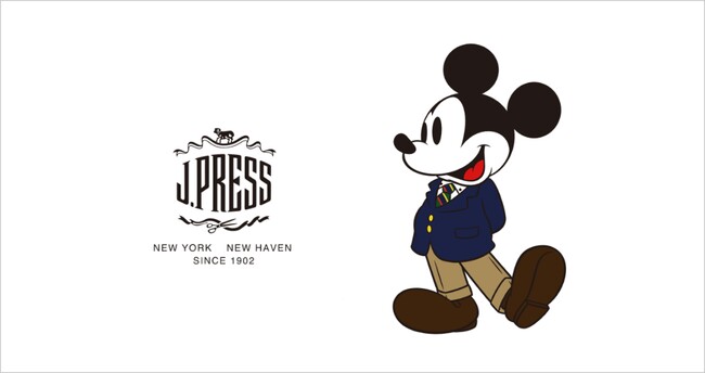 『J.PRESS』に「ミッキーマウス」デザインのアイテムが登場　時代を超えて愛されるアメリカンアイコンによる初のカプセルコレクション