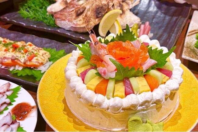 ケーキなのに甘くない！？新感覚の豪華すぎる『海鮮ケーキ』が新登場！　「北海道海鮮 にほんいち 福島店」