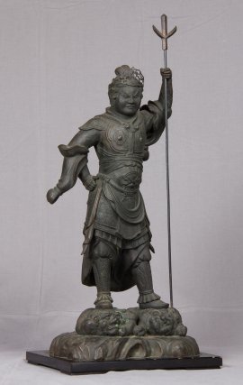 山形県指定文化財「泥足毘沙門天立像」(法音寺蔵)【後期】