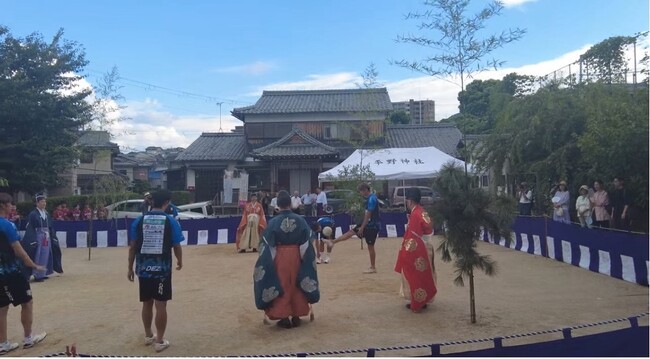平野神社 蹴鞠(けまり)奉納祭にレイラック滋賀FC選手が参加!