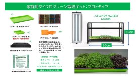 家庭用マイクログリーン栽培キット：プロトタイプ