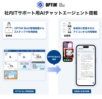 「OPTiM Biz」が「社内ITサポート用AIチャットエージェント」を搭載　追加費用なしで最大約18万社※1の全MDM契約端末に提供、情報システム部門の最大業務である社内IT問い合わせ対応をAIが自動化