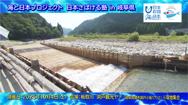 ヤナ漁体験で獲った、岐阜県の県魚「鮎」をさばいて自然の恵みについて考える『日本さばける塾 in 岐阜県』を開催！