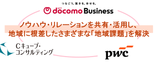 NTTドコモビジネス、Cキューブ・コンサルティング、PwCコンサルティング 地域課題の解決に向けた産官学金連携による共創型ビジネスモデルを展開