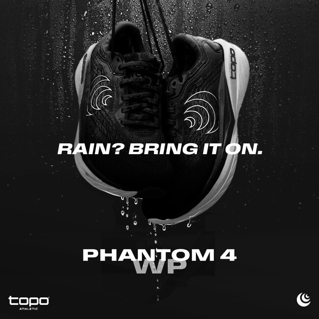 さらに厚く、さらに快適に。Topo Athletic(R)︎「PHANTOM 4」よりウォータープルーフモデルが新登場！