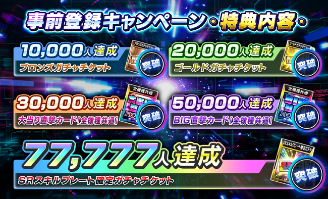 App Store、Google Playで提供予定の新作バーチャルホール「スロパチスピリット」、事前登録者が77777人を突破