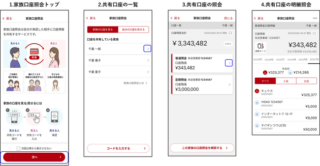 ちばぎんアプリ「家族口座照会」機能の追加について