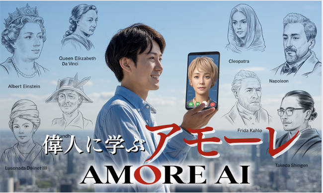 偉人のアモーレが参考書。古今東西の愛のケーススタディができる新AIプログラム『AMORE 偉人伝』スタート！