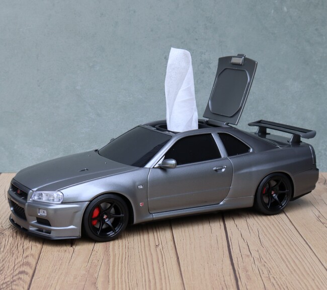 ◎「日産スカイラインGT-R（BNR34）」型ウェットティッシュケースの新色が「丹波屋栃木くらしっく」で取扱開始！