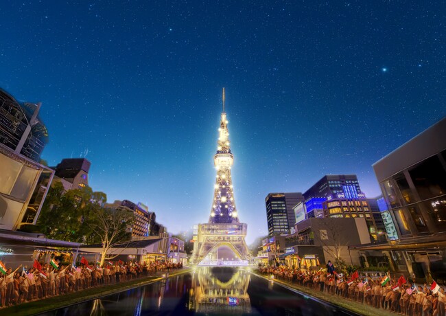 中部電力 MIRAI TOWERから、名古屋の夜空へ　新ライトアップ「タワー・ジュエルズ」初公開