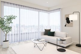 電動カーテンレール：レガートコモ　ホワイト　ウェーブスタイル