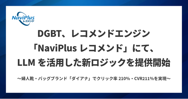 DGBT、レコメンドエンジン「NaviPlusレコメンド」にて、LLMを活用した新ロジックを提供開始