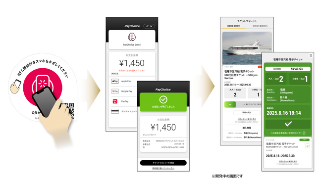 塩竈市営汽船にスマプレデジタルチケットを提供