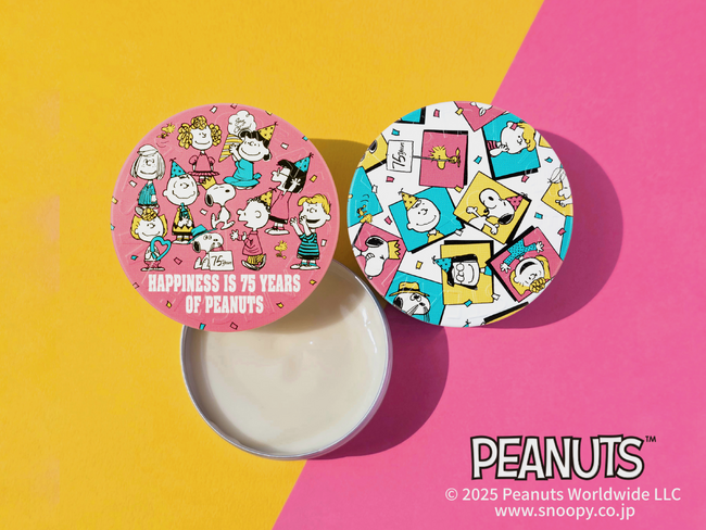 STEAMCREAMからPEANUTS 75周年を記念したスヌーピーデザイン缶が新登場