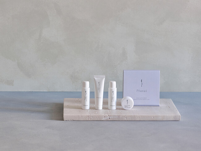 宿泊体験をもっと心地よく。敏感肌にもやさしい、環境に配慮したアメニティ「プラスイ スキンケアセット ボックス入り」新発売