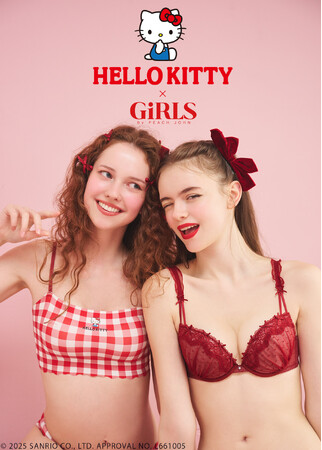 GiRLS by PEACH JOHNが『HELLO KITTY（ハローキティ）』とのコラボレーションコレクションを9月24日(水)に発売！ランジェリーやルームウェアなど多数ラインナップ。
