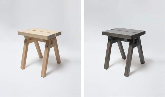 〈石巻工房 × クラフトシップス〉「ISHINOMAKI STOOL」に経年染めを施した限定モデルを発表。
