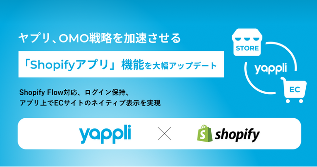 ヤプリ、OMO戦略を加速させる「Shopifyアプリ」機能を大幅アップデート