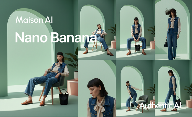 公開1週間強で2億枚編集された、Googleの話題のAIがMaisonAIに。最新画像AI『Nano Banana』で、プロ級ビジュアルをチャットで生成。