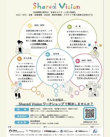 10/14(火) NGO・企業・行政・金融機関・アカデミアが集う「SharedVisionワークショップ」を福岡・博多にて開催します