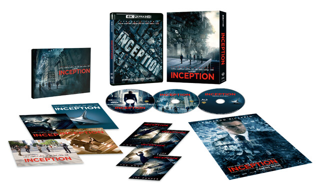 『インセプション』製作15周年記念！4K UHD＋ブルーレイセット（3枚組／ペーパープレミアム付）12/17（水）発売決定！