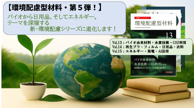 AndTech新刊「環境配慮型材料Vol.13～バイオ由来材料・水素技術・CO2利用～」を刊行