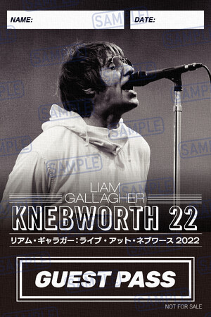 『リアム・ギャラガー：ライブ・アット・ネブワース 2022』入場者特典「特製スタッフパス風ステッカー」を発表！