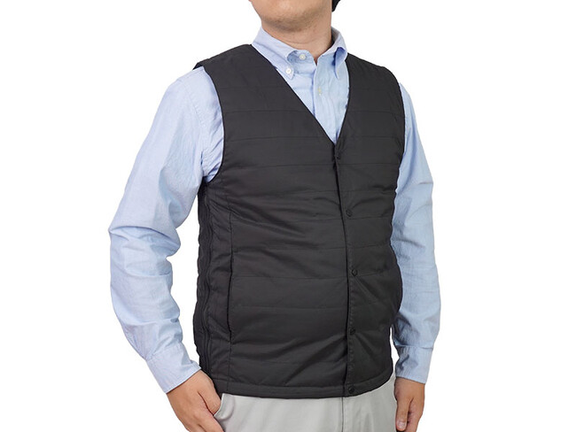 4段階サイズ調整ができて女性も男性もこれ1枚　肩やポケットも暖かい『サイズ調整できる「ヒーターベスト」』を発売