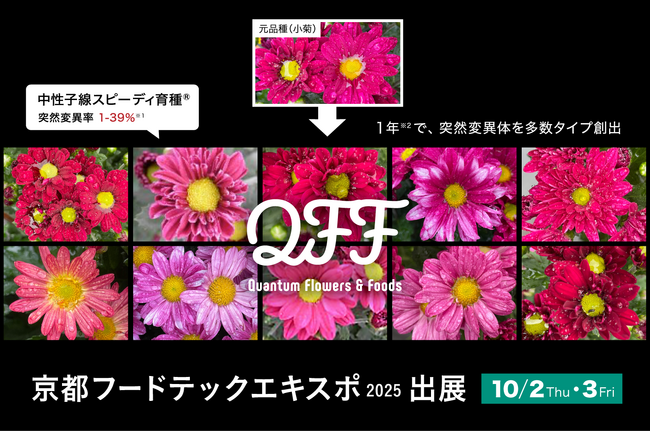 【10/2～3】クォンタムフラワーズ＆フーズ（QFF）、「京都フードテックエキスポ 2025」に出展