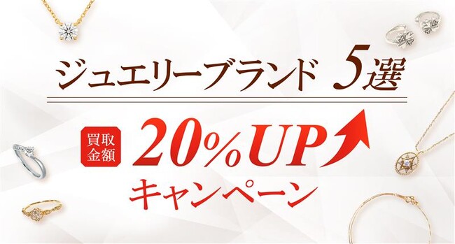 【ゴールドプラザ】ジュエリーブランド5選!買取金額20%UPキャンペーン!!
