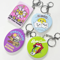 外出先で便利！オリジナル印刷対応「コンパクトミラーキーホルダー」を発売